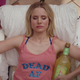 Eleanor, at peace with her bottle of margarita mix.
